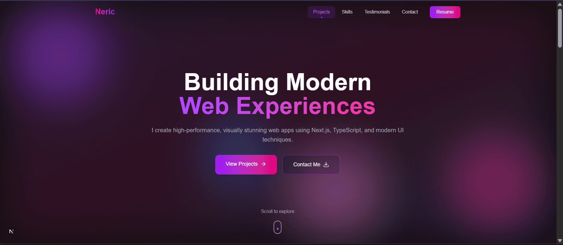 Portfolio Template Preview